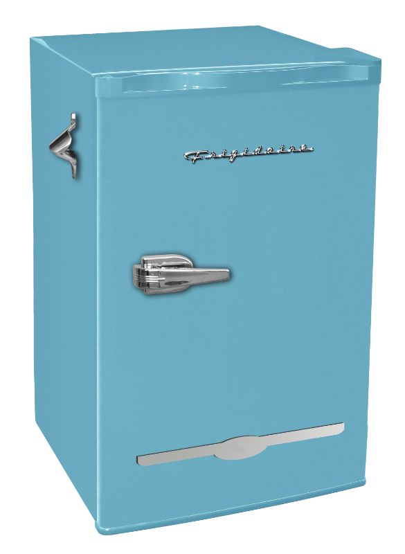 Photo 1 of Frigidaire 3.2 Cu Ft Retro Mini Fridge with Side Bottle Opener EFR376, Blue
