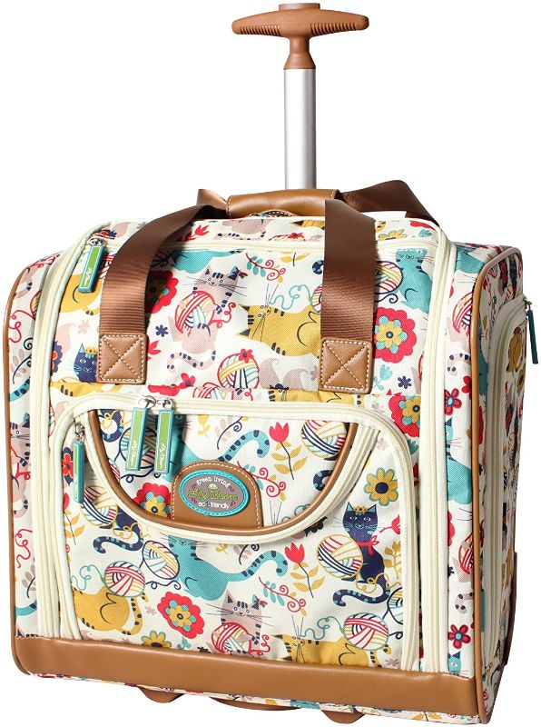 Photo 1 of Lily Bloom Designer 15 Inch Carry On - Weekender Overnight Business Travel Luggage - Lightweight 2- Rolling Wheels Suitcase - Under Seat Rolling Bag for Women (Furry Friend)