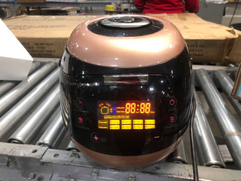 Photo 3 of **USED AND DAMAGED** YJINGRUI Commercial Fully Automatic Pearl Pot Pearl Tapioca Cooker Pearl Maker 5L for Boba Tea & Bubble Tea & Milk Tea Touchscreen 110V