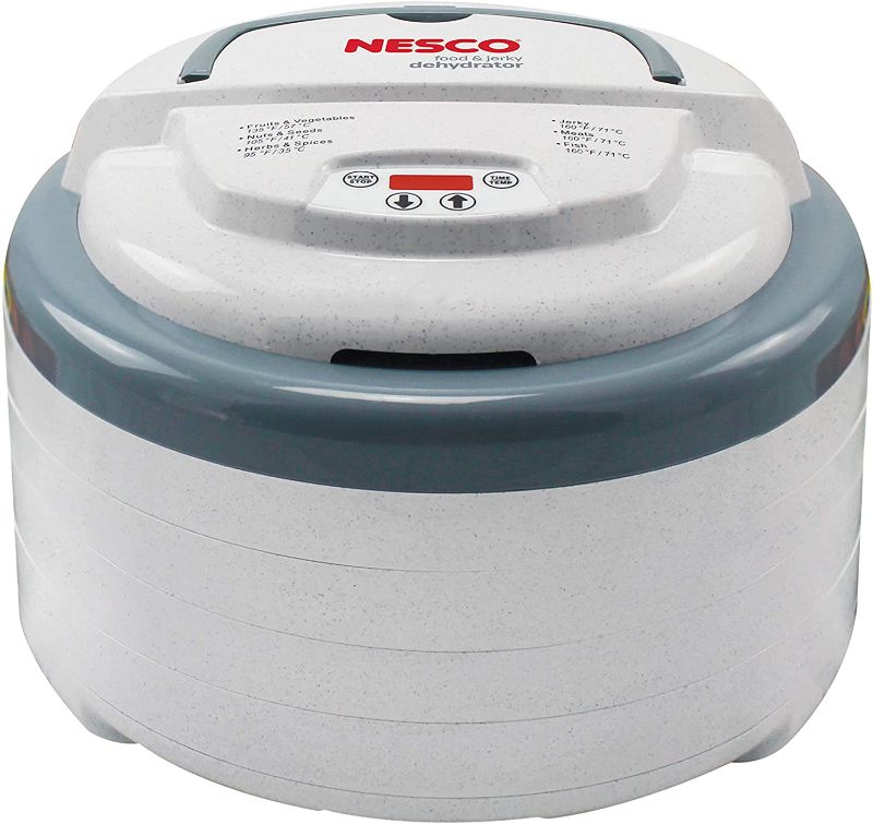 Photo 1 of NESCO FD-79 Snackmaster Pro Digital Food Dehydrator for Snacks, Fruit, Beef Jerky, Meat, Vegetables & Herbs, Gray, 4 Trays
