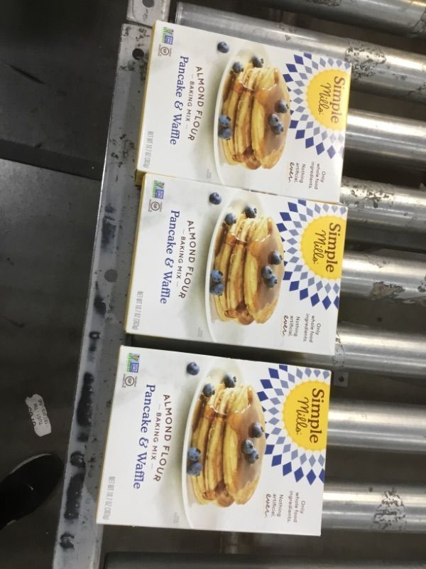 Photo 2 of **EXP. 10/15/2021**
Simple Mills Almond Flour Pancake Mix & Waffle Mix, Gluten Free, Made with whole foods, 3 Count,