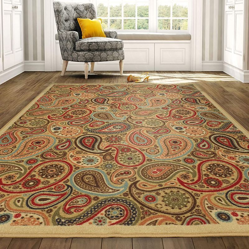 Photo 1 of *SEE last picture for damage*
Ottomanson Ottohome Paisley Rug, 3' 3" x 5', Beige