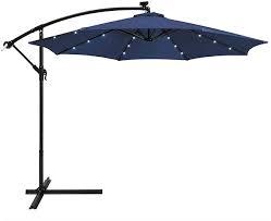Photo 1 of ****MINOR DAMAGES SEE PHOTOS***10ft Solar LED Offset Hanging Market Patio Umbrella