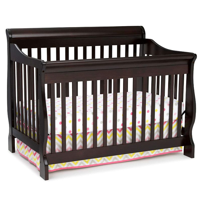 Photo 1 of Delta Children Canton 4-in-1 Convertible Crib - Easy to Assemble, Dark Chocolate