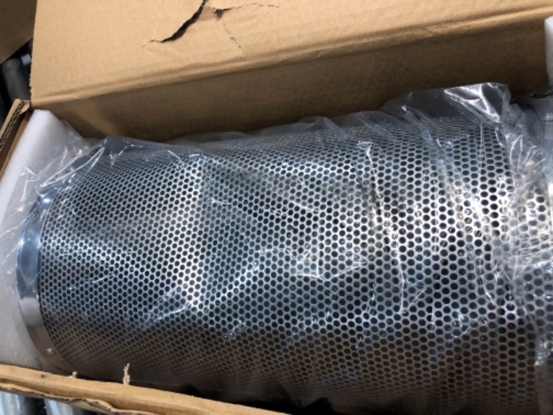 Photo 1 of VIVOSUN 6 Inch Air Carbon Filter Smelliness Control with Australia Virgin Charcoal for Inline Duct Fan, Grow Tent, Pre-Filter Included, Reversible Flange 6"x 18"
