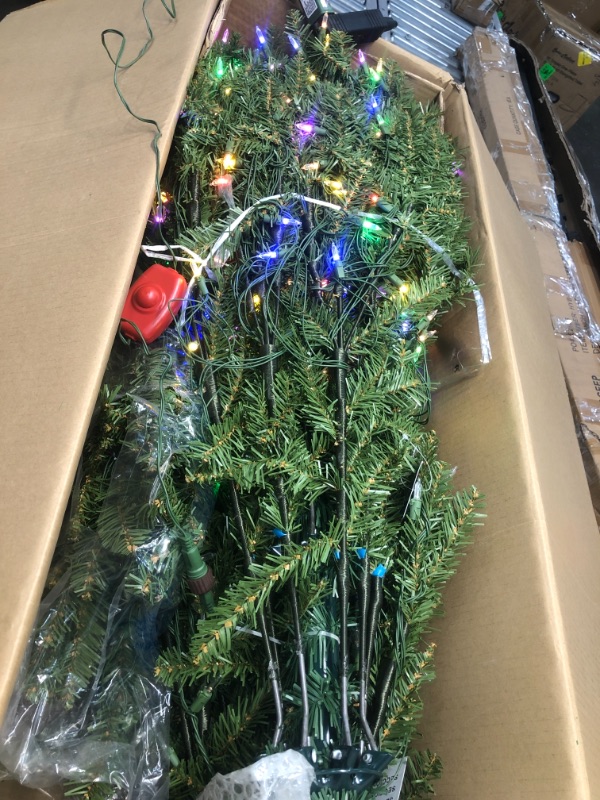 Photo 1 of 7.5ft National Tree Company Dunhill Fir Hinged Full LED Artificial Tree with 700 Low Voltage Dual Led Lights with 9 Function Footswitch
*PREVIOUSLY OPENED AND USED*