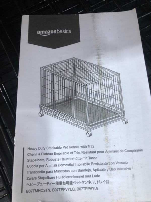 Photo 3 of Amazon Basics Heavy Duty Stackable Pet Kennel with Tray
42" L
PREVIOUSLY OPENED AND USED