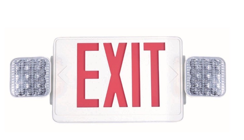 Photo 1 of Combo 14-Watt Equivalent Integrated LED White Exit Sign and Emergency Light with Ni-Cad 9.6-Volt Battery ($55.97)
Leviton 1-Gang Decora Plus Wallplate Screwless Snap-on Mount, Brown ($3.84)