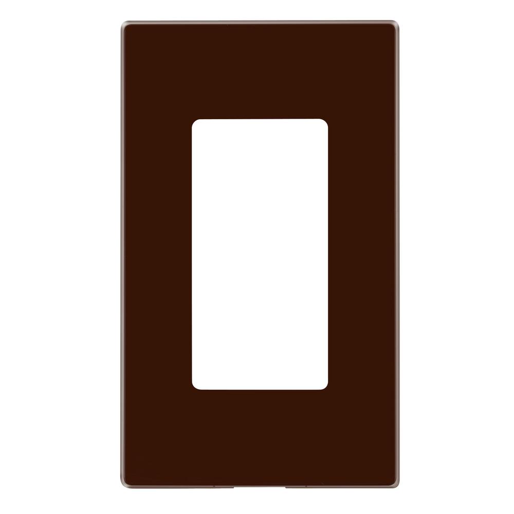 Photo 1 of Combo 14-Watt Equivalent Integrated LED White Exit Sign and Emergency Light with Ni-Cad 9.6-Volt Battery ($55.97)
Leviton 1-Gang Decora Plus Wallplate Screwless Snap-on Mount, Brown ($3.84)