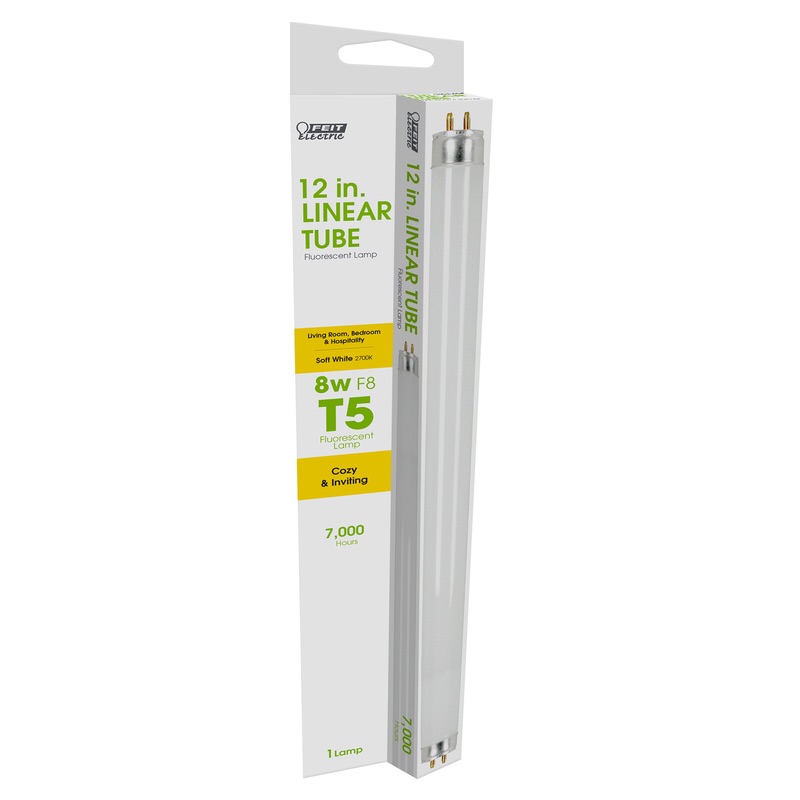 Photo 1 of 3927480 8W T5 12 in. Soft White Fluorescent Bulb, Linear
($6.30 x 5)