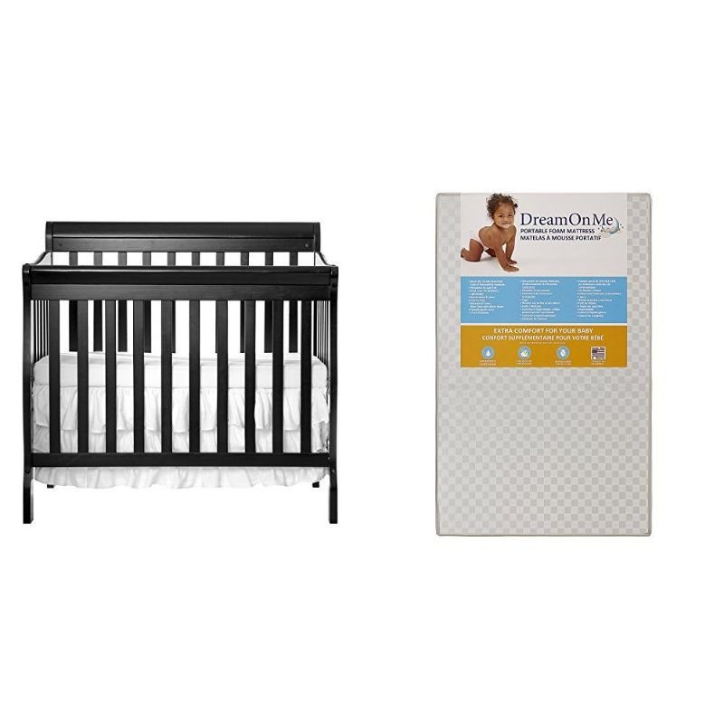 Photo 1 of Dream on Me 4 in 1 Aden Convertible Mini Crib, Black
PREVIOUSLY OPENED