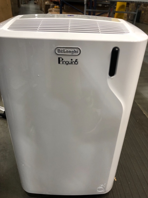 Photo 2 of De'Longhi 11500 BTU Portable Air Conditioner, Dehumidifier & Fan + Quiet Mode & Includes Window Kit + Remote Control, 500 sq ft, Large Room, Pinguino 6700 (DOE), White
PREVIOUSLY OPENED
