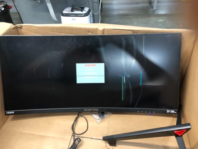 Photo 3 of Sceptre Curved 27" 75Hz LED Monitor HDMI VGA Build-In Speakers, EDGE-LESS Metal Black 2019 (C275W-1920RN)
*PIXLE DAMAGE TO SCREEN REFER TO PHOTO*