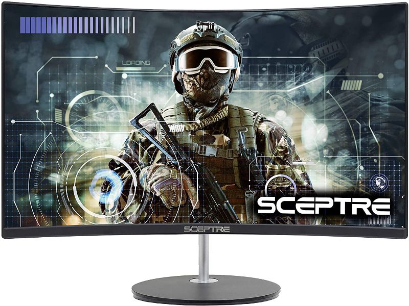 Photo 1 of Sceptre Curved 27" 75Hz LED Monitor HDMI VGA Build-In Speakers, EDGE-LESS Metal Black 2019 (C275W-1920RN)
*PIXLE DAMAGE TO SCREEN REFER TO PHOTO*