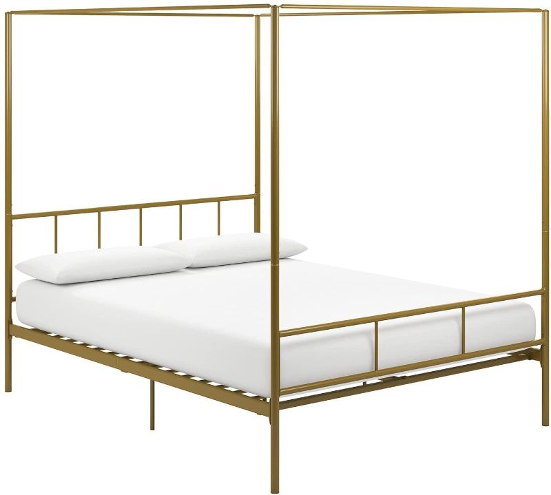 Photo 1 of *FULL SIZE* Novogratz Marion Canopy Bed, , Gold
MISSING HARDWARE