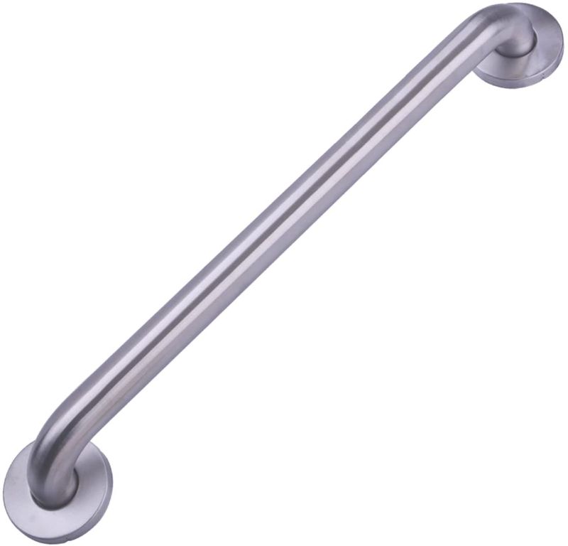 Photo 1 of Amazon Basics Bathroom Handicap Safety Grab Bar, 42 Inch Length, 1.25 Inch Diameter