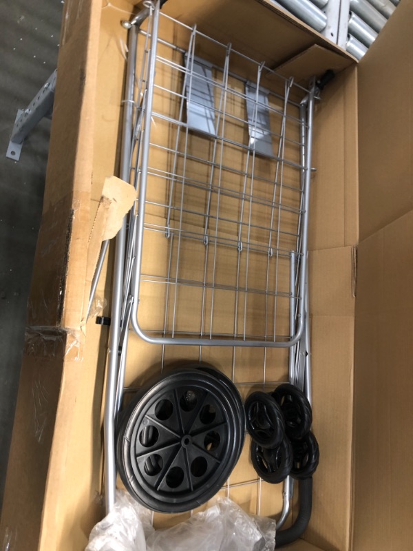 Photo 4 of 4 Wheel Folding Utility Cart CRT-01640,Silver