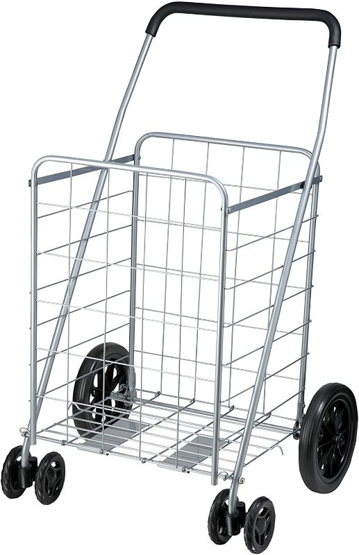 Photo 1 of 4 Wheel Folding Utility Cart CRT-01640,Silver