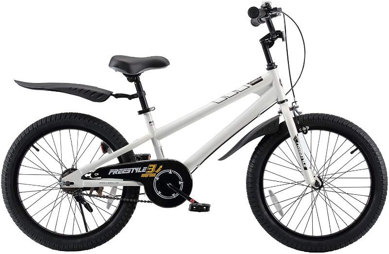 Photo 1 of 
RoyalBaby Kids Bike Boys Girls Freestyle Bicycle 12 14 16 Inch with Training Wheels, 16 18 20 with Kickstand Child's Bike, Blue Red White Pink Green Orange
Color:White
Style:20 Inch With Kickstand (Dual Hand Brakes)