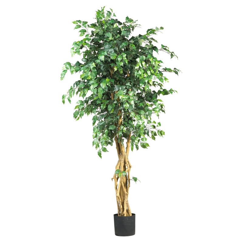 Photo 1 of 6ft Artificial Palace Style Ficus Silk Tree in Pot - Nearly Natural