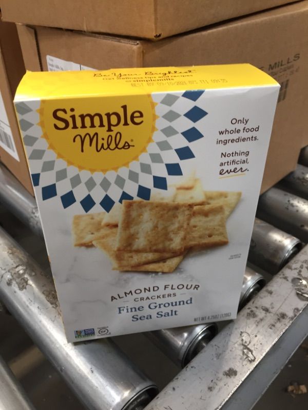 Photo 2 of 
Simple Mills Fine Ground Sea Salt Almond Flour Crackers Case of 6 4.25 Oz. - All BEST BY9/10/21