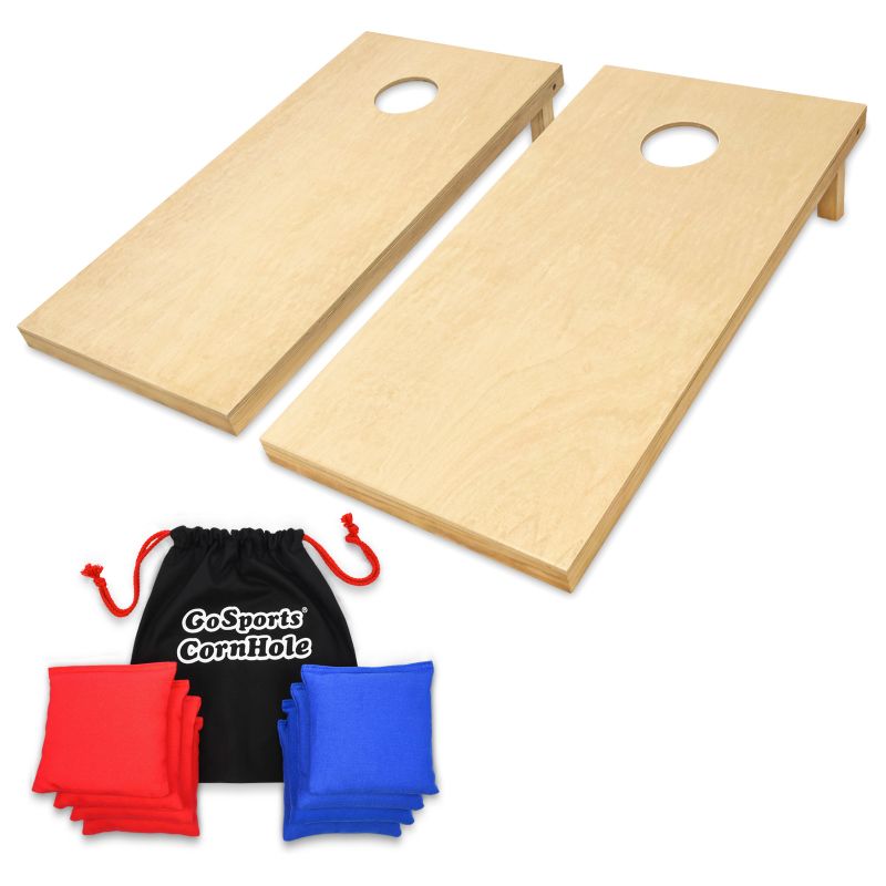 Photo 1 of Gosports Solid Wood Premium Cornhole Set Regulation Size (4ft x 2ft)