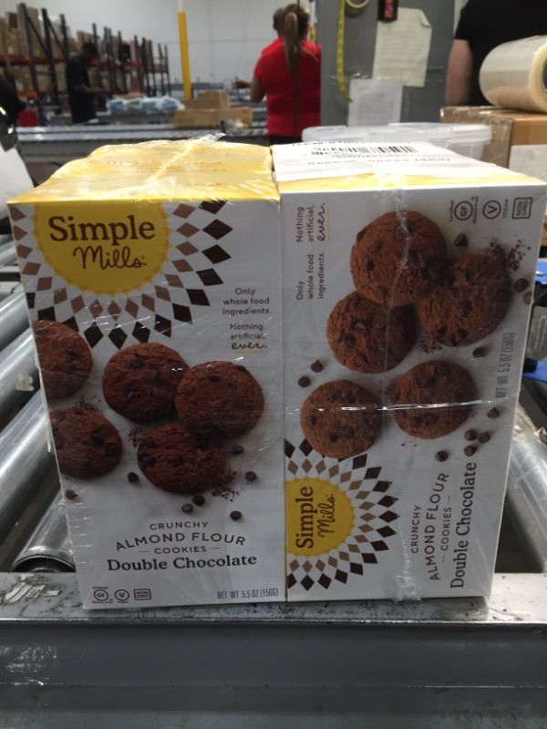 Photo 1 of Simple Mills Almond Flour Double Chocolate Chip Cookies, Gluten Free and Delicious Crunchy Cookies, Organic Coconut Oil, Good for Snacks, BEST BY 8/16/21
