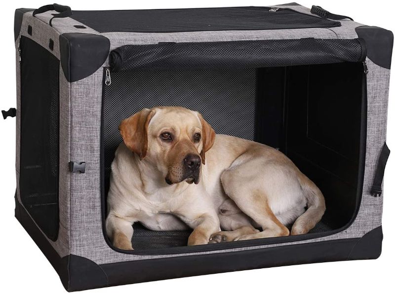 Photo 1 of LIOOPET 4 Door Quick Portable Folding Dog Crate Kennel with Mesh Mat for Indoor and Outdoor
