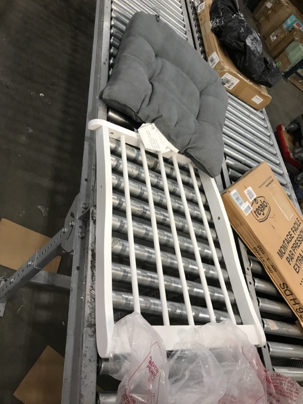 Photo 1 of Storkcraft Tuscany Custom Glider and Ottoman with Lumbar Pillow, White/Grey
