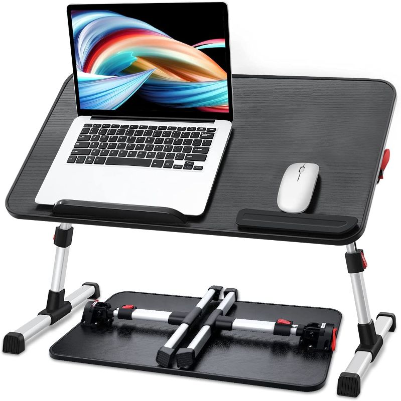 Photo 1 of Laptop Desk Bed Tray, Villsure Foldable Lap Desk Lap Tray with Adjustable Height & Tilt Angle, Portable Laptop Stand Table for Bed and Sofa
