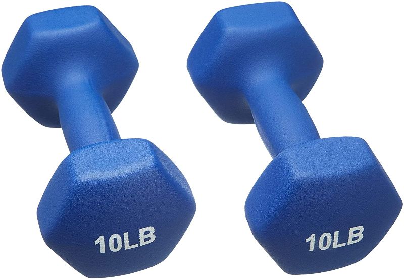 Photo 1 of Amazon Basics Neoprene Coated Dumbbell Hand Weight Set
10LB