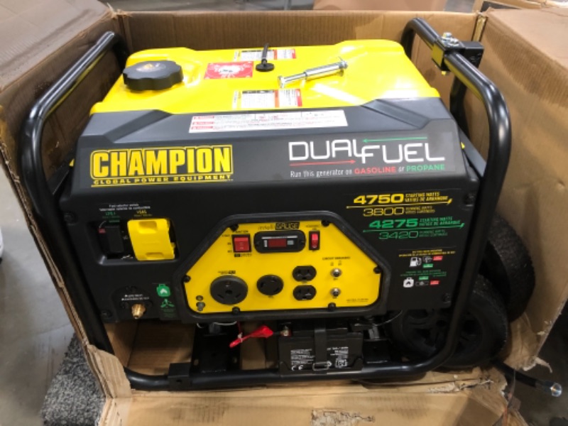 Photo 2 of Champion Power Equipment 76533 4750/3800-Watt Dual Fuel RV Ready Portable Generator with Electric Start

