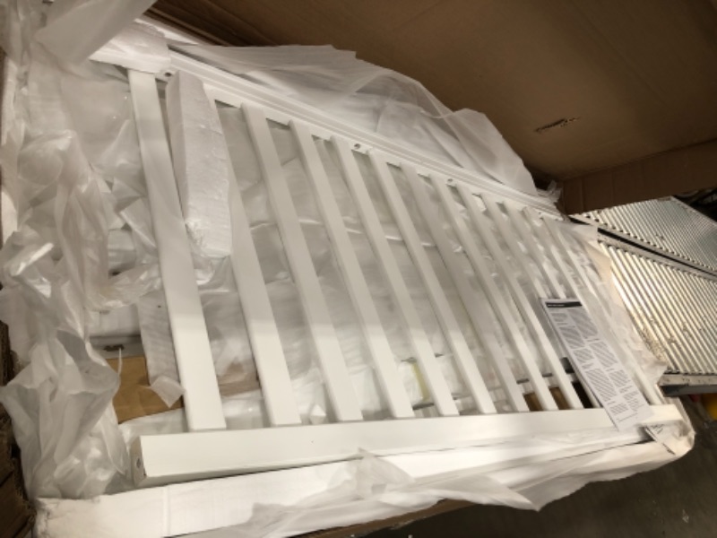 Photo 2 of Graco Paris 4-in-1 Convertible Crib - Fits Standard Mattress, Elegant Detailed Headboard, Converts to Full-Size Toddler Daybed, Non-Toxic Finish, Expert Tested for Safer Sleep, White
