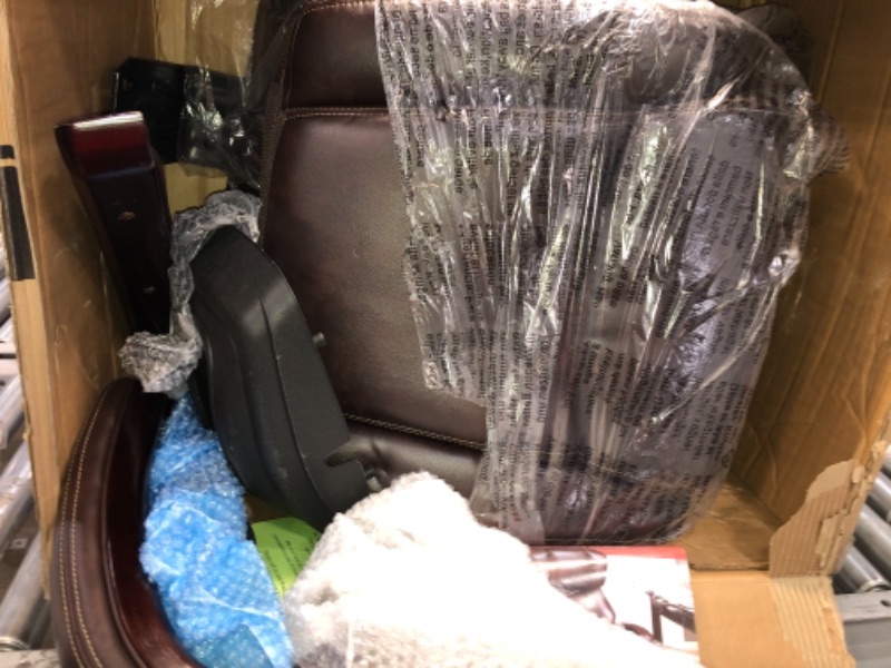 Photo 1 of PARTS ONLY
La-Z-Boy Bellamy Bonded Leather Executive Office Chair with Memory Foam Cushions, Brown
