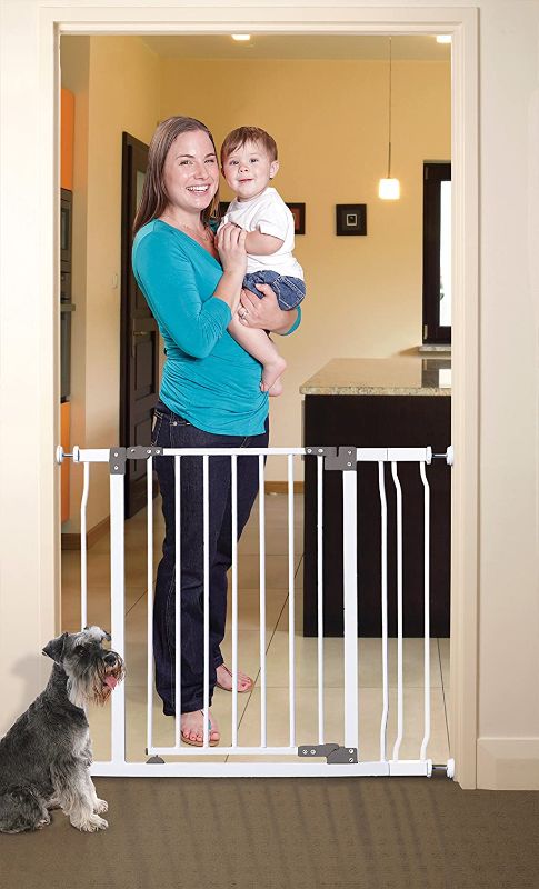 Photo 1 of Dreambaby Liberty Walk Thru Auto Close Baby Safety Gate with Stay Open Feature, Fits 29.5-36.5 inch Openings, Pressure Mounted Security Gates - Model L776
