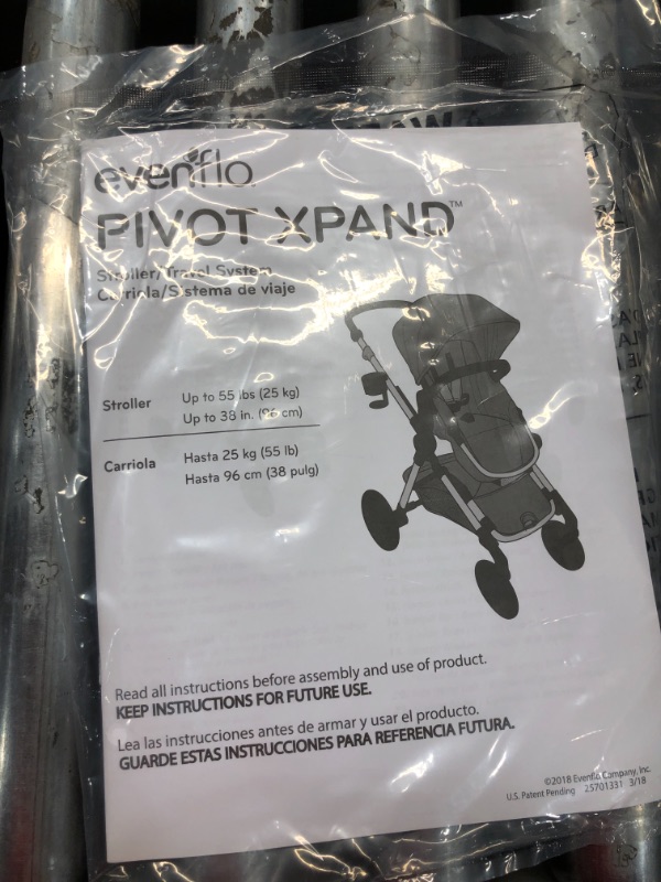 Photo 2 of Evenflo Pivot Xpand Modular Travel System with Safemax Infant Car Seat-Stallion