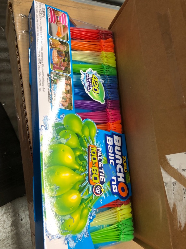Photo 1 of Bunch O Balloons - 420 Rapid-Fill Water Balloons (12 Pack), Multi-Colored 12 Pack (420 Balloons)