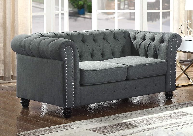 Photo 1 of Best Master Furniture Venice Upholstered Loveseat, Charcoal
**SEAT FRAME **
