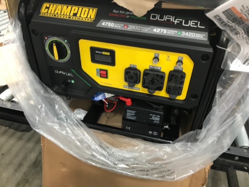 Photo 2 of Champion Power Equipment 201052 4750/3800-Watt Dual Fuel Portable Generator with Electric Start, Wheel Kit