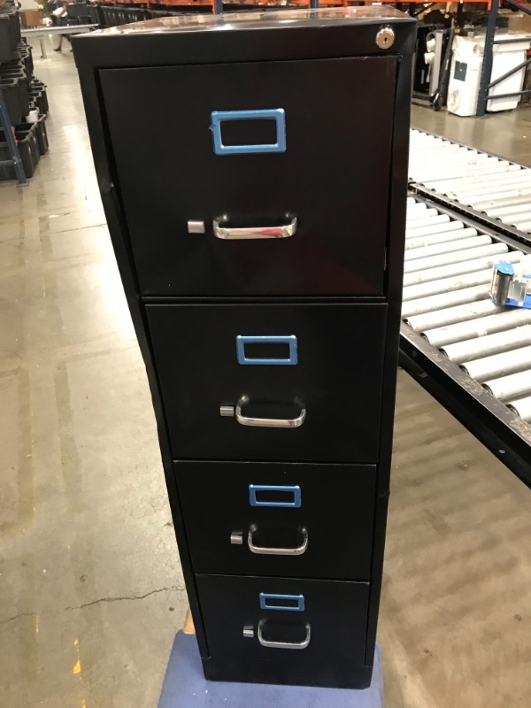 Photo 3 of 4 drawer black metal  file cabinet
