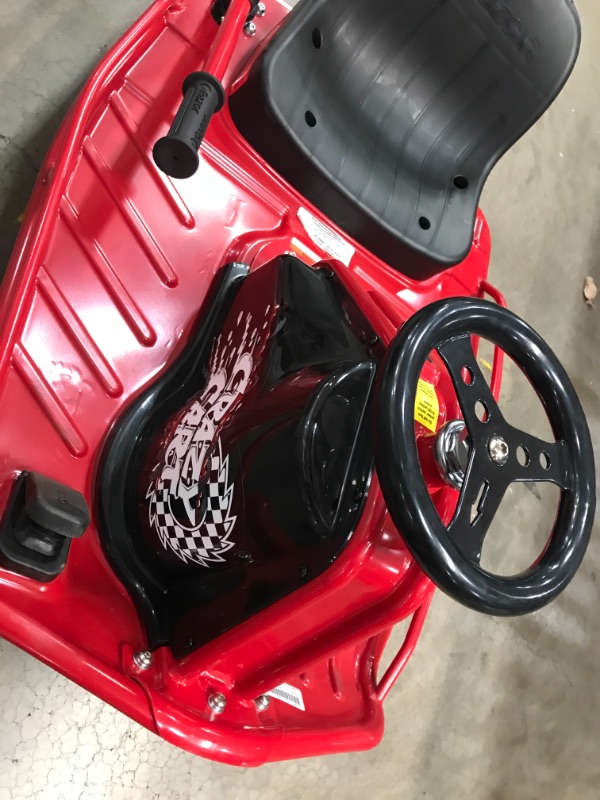 Photo 4 of Razor Crazy Cart - 24V Electric Drifting Go Kart - Variable Speed, Up to 12 mph, Drift Bar for Controlled Drifts
