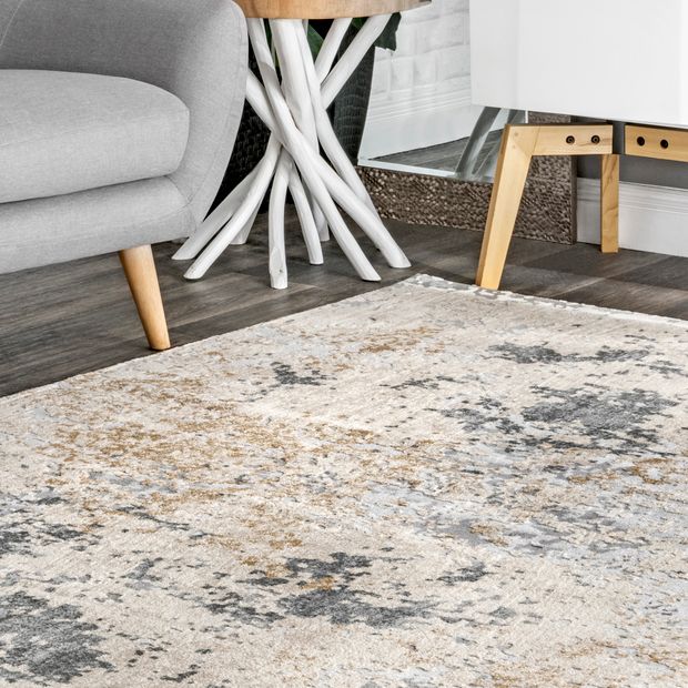 Photo 1 of Beige Mottled Abstract 5' x 8' Area Rug