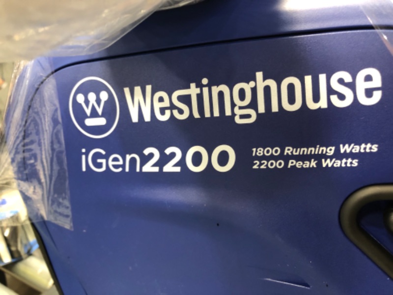 Photo 3 of Westinghouse iGen2200 Super Quiet Portable Inverter Generator 1800 Rated & 2200 Peak Watts, Gas Powered, CARB Compliant