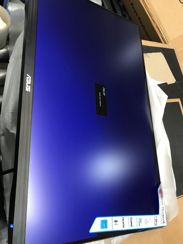 Photo 3 of Asus VA24EHE 23.8” Monitor, 1080P, Full HD, IPS, 75Hz, HDMI D-Sub DVI-D, Adaptive-Sync / FreeSync, VESA wall mountable, Eye Care, Flicker-free and Low Blue Light