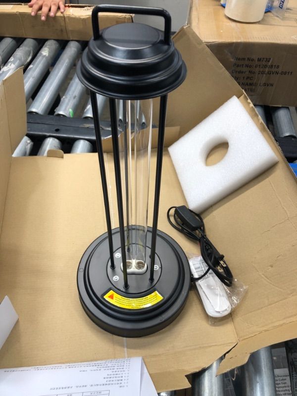 Photo 1 of UV Light Sanitizer, UVC Disinfection Lamp, Remote Control Germicidal Lamp Steriliser Light Ultraviolet Ozone Disinfection 38W Sterilization for Home Kills 99% of Germs Viruses & Bacteria
