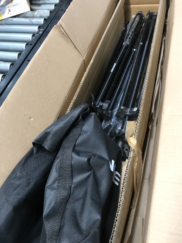 Photo 1 of PARTS ONLY*** Neewer Photo Studio Backdrop Support System, 10ft/3m Wide 7ft/2.1m High Adjustable Background Stand with 4 Crossbars, 6 Backdrop Clamps, 2 Sandbags, and Carrying Bag for Portrait & Studio Photography INCOMPLETE
