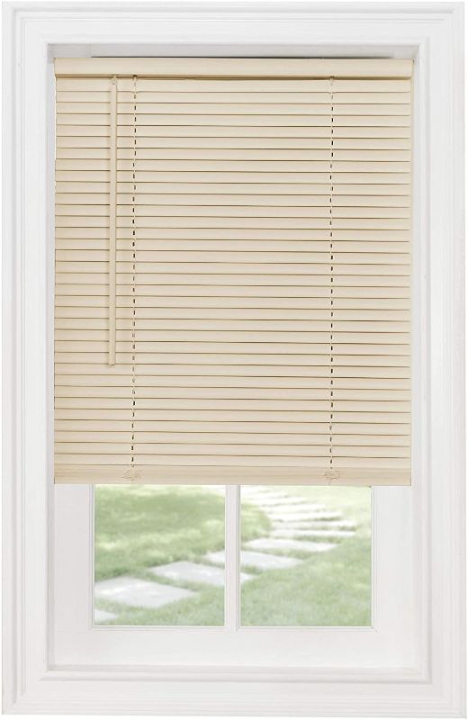 Photo 1 of Achim Home Furnishings Cordless GII Morningstar 1" Light Filtering Mini Blind, Length 64inch Drop X Width 37inch, Alabaster (MSG237AL04)
