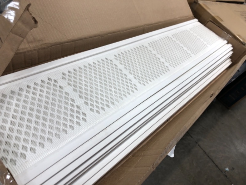 Photo 2 of 3 ft. White Snap-In Filter Gutter Guard (25-Pack)