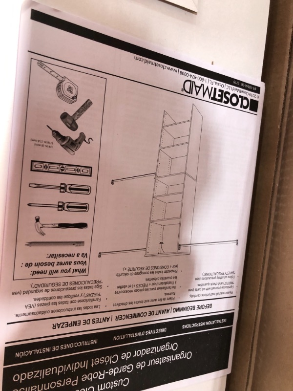 Photo 4 of Closetmaid 24869 SuiteSymphony Starter Tower Kit, 25-Inch, Pure White