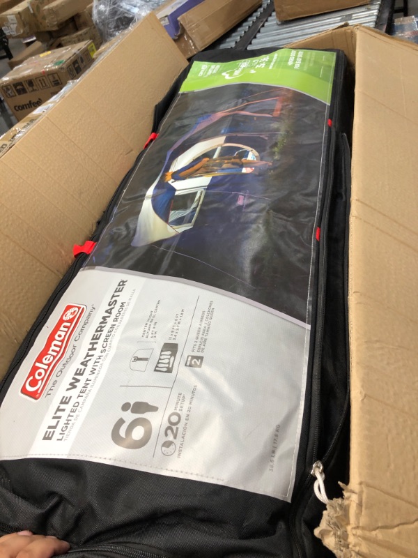 Photo 1 of Coleman® Elite WeatherMaster 6-Person Screened Tent - Gray/Navy